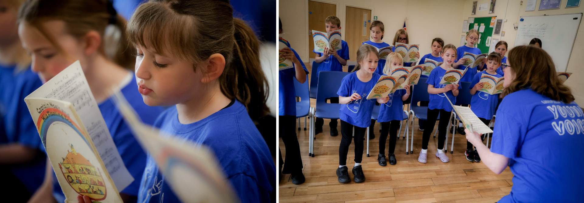 Lichfield Young Voices rehearse for their next concert 2 photos of Lichfield Young Voices Choir members rehearsing