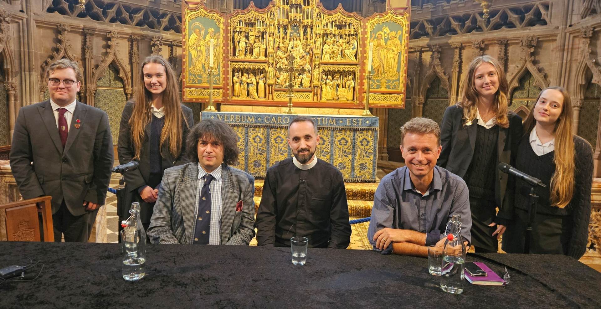 Students and adults at the Enlighten event in Lichfield Cathedral