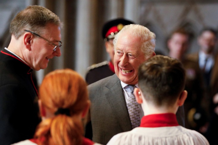 King Charles III meets the Choristers in Lichfield Cathedral King Charles III meets the Choristers in Lichfield Cathedral