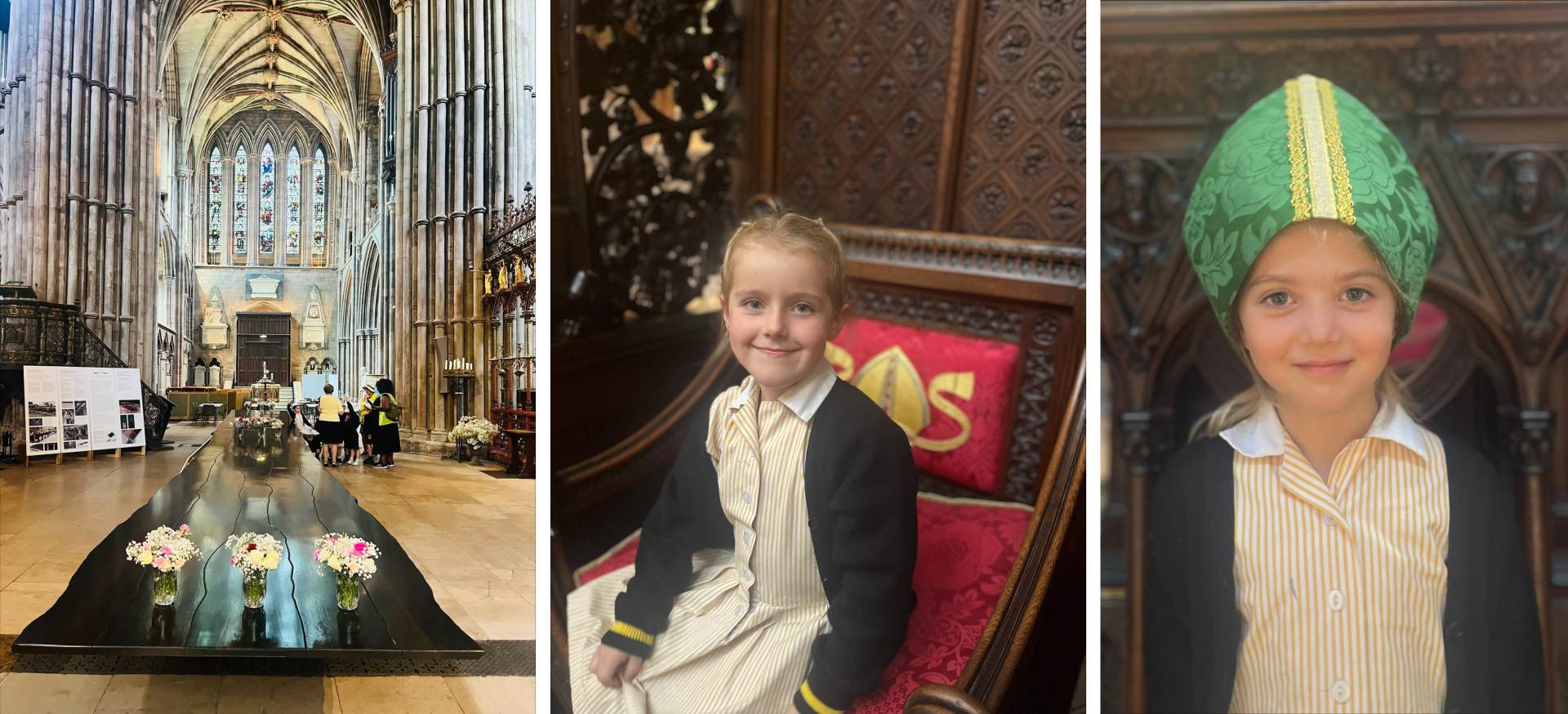 Children on walking tour of Lichfield Cathedral