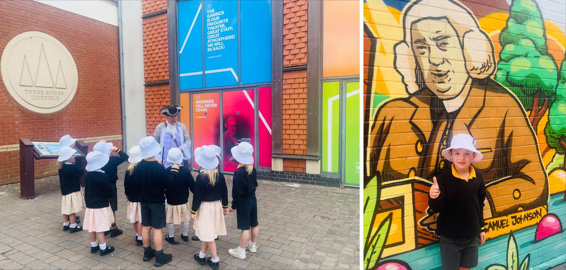 Children on walking tour of Lichfield