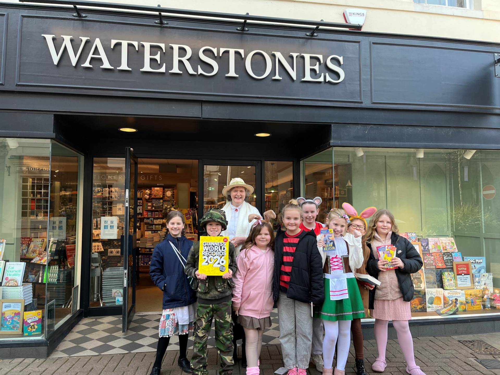 A group of LCS pupils visiting Waterstones book shop in Lichfield