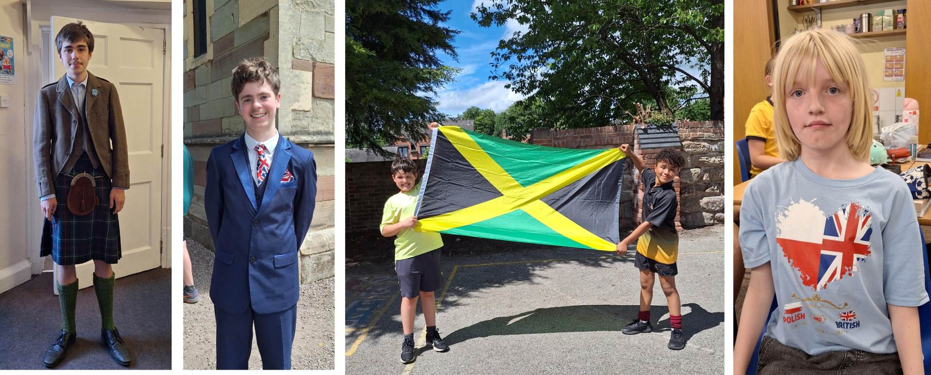 Culture Day 2026 - image 2 4 photos showing pupils' different cultural dress at Lichfield Cathedral School