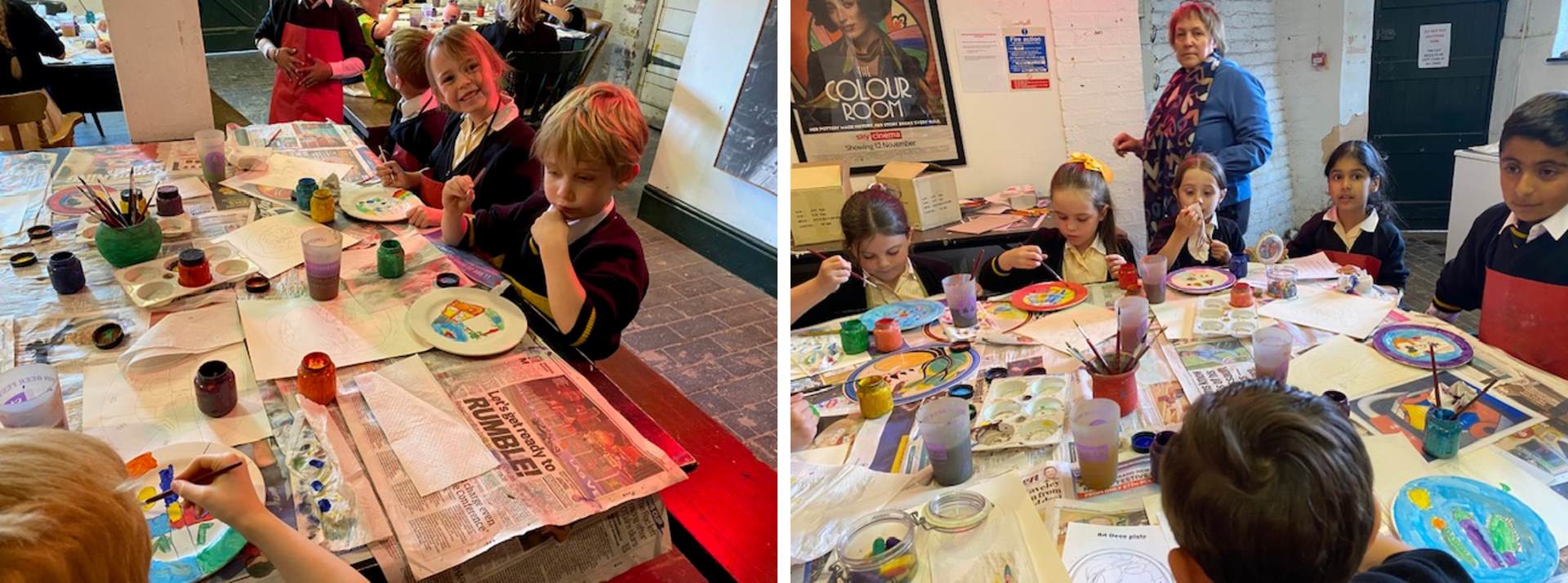 Year 2 decorate plates in the style of Clarice Cliff Year 2 decorate plates in the style of Clarice Cliff