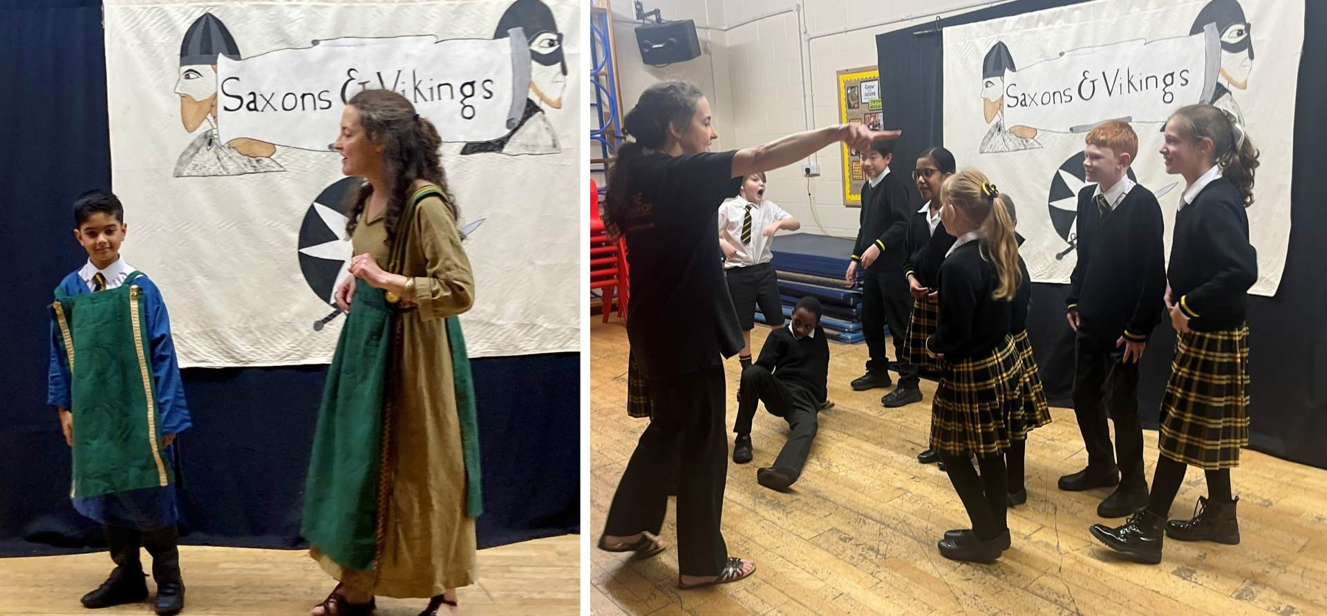 Year 4 children dressing up as Vikings and Saxons