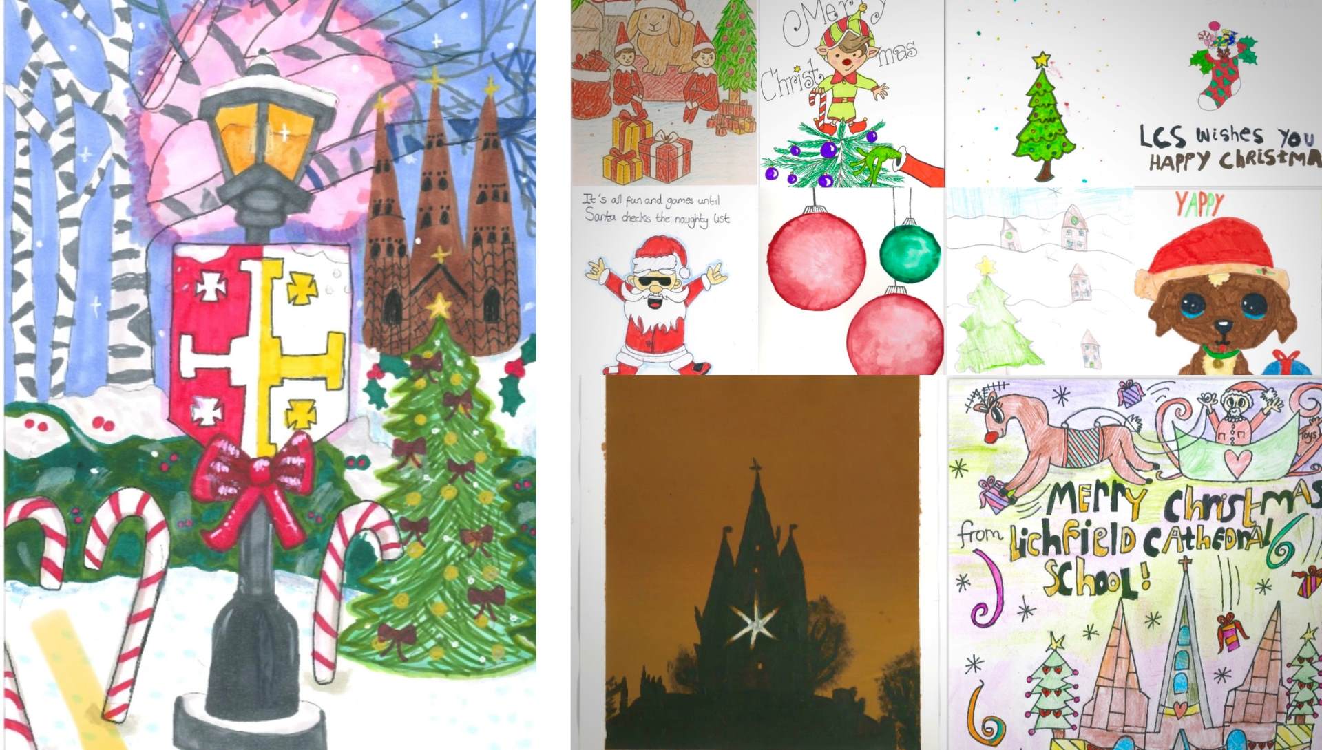 winner and example entries to the Christmas card competition winner and example entries to the Christmas card competition