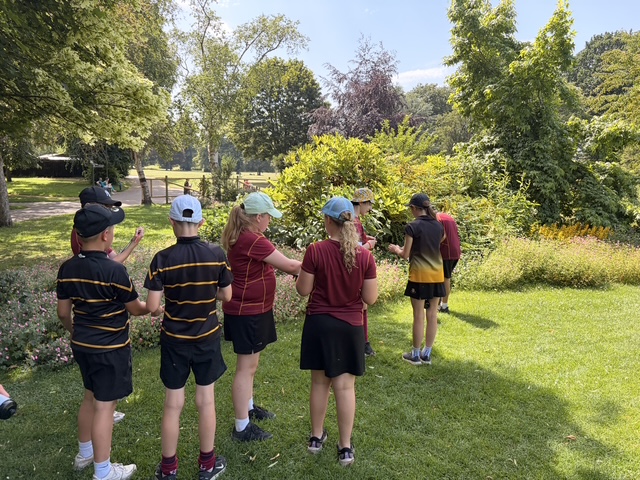 Year 7 ecology field trip Year 7 pupils on ecology field trip in Beacon Park