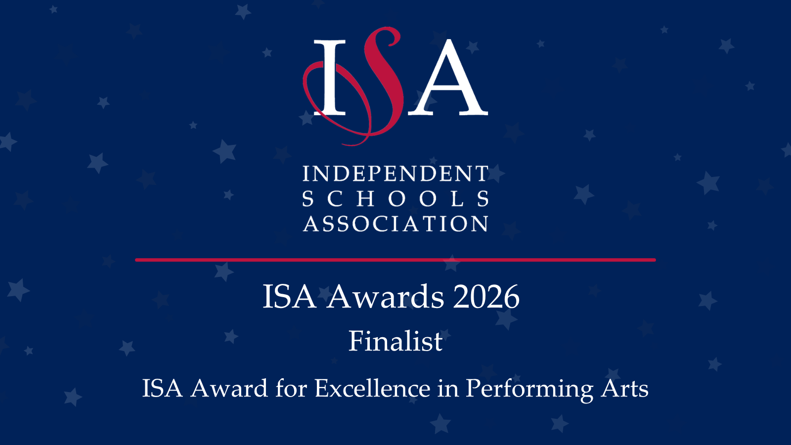 ISA Awards 2026 Finalist for Performing Arts
