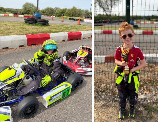 Jasper achieves 2nd place in first go-karting race