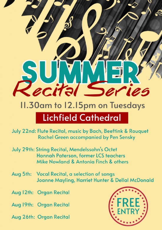 Free Summer Recital Series in Lichfield Cathedral