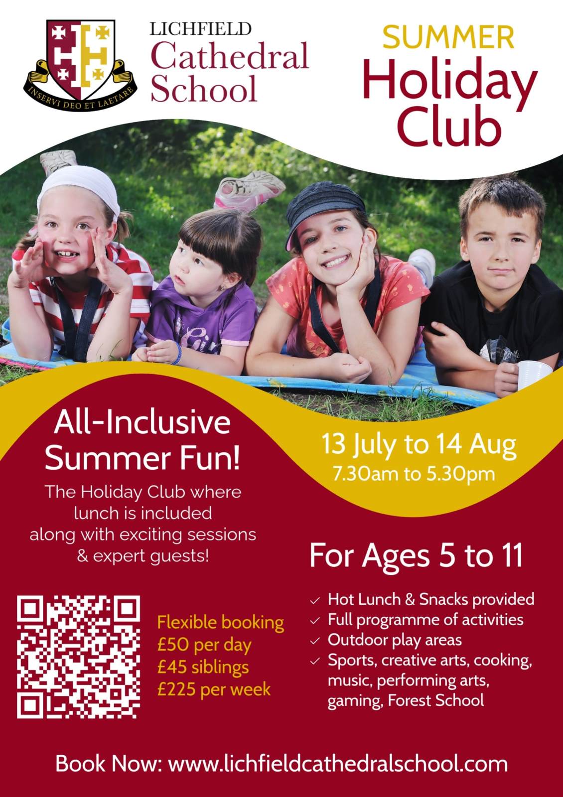 Summer Holiday Club 2026 Poster advertising Summer Holiday Club 2026