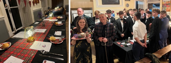 Excellent Burns' Night Supper for Sixth Form